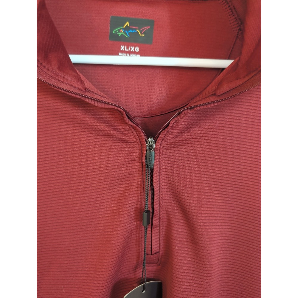 Greg Norman Mens Maroon Freedom Performance 1/4 Zip Golf Pullover Sweater L NEW - Picture 3 of 8